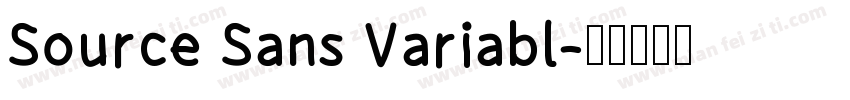 Source Sans Variabl字体转换